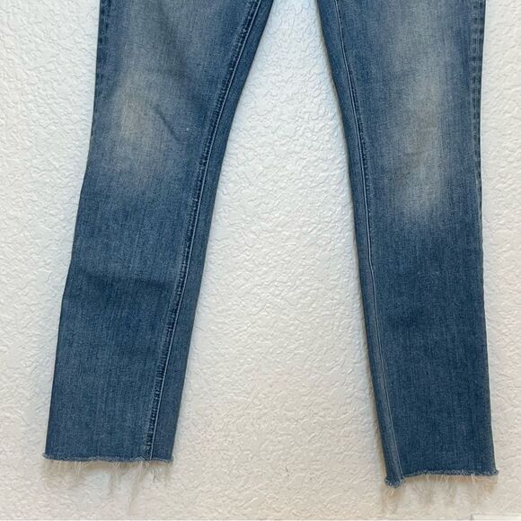 MOTHER The Mid Rise Dazzler Ankle Fray Jeans in Jackpot size 26 - Picture 6 of 16